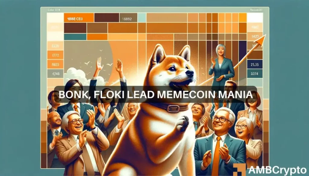 BONK surges 40%, FLOKI up 20% – Memecoin mania returns?