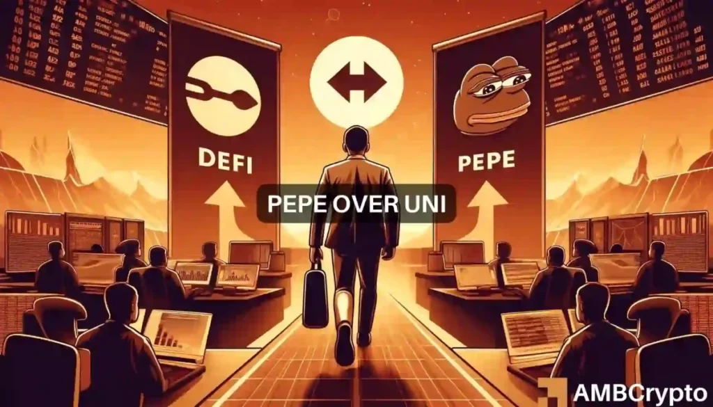 Dump UNI, buy PEPE: Is it memecoins over DeFi?