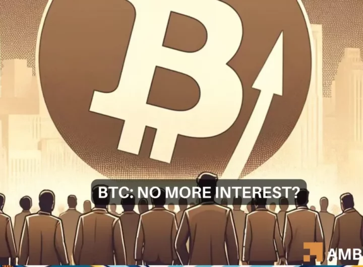 Bitcoin at K: Are investors losing interest? THIS is a worrying sign