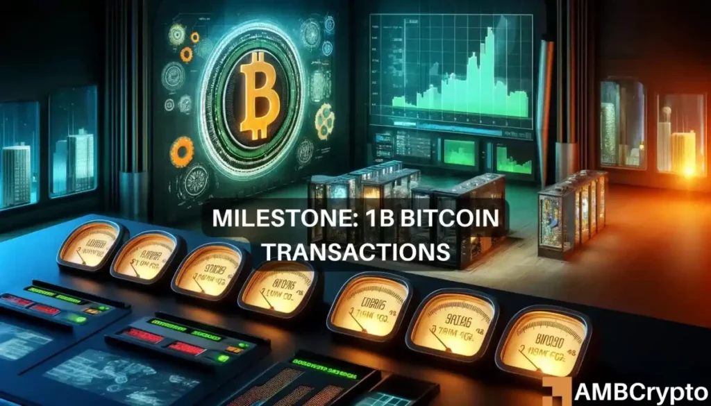 Will Bitcoin’s 1B transaction record give BTC the push it needs?