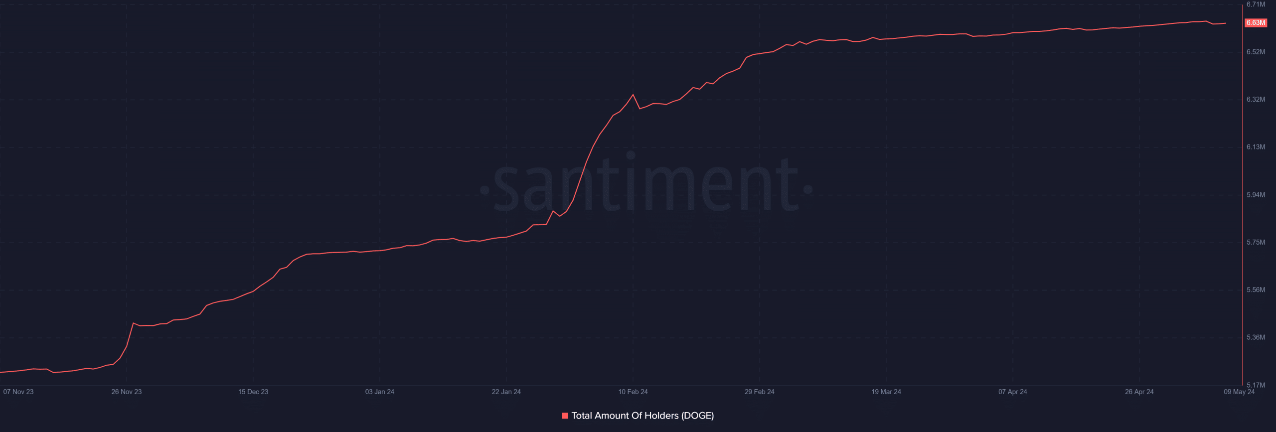 Dogecoin number of holders