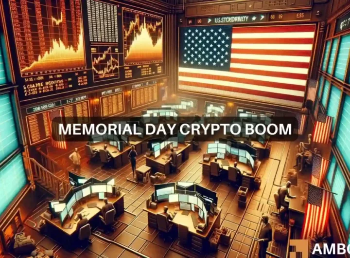 Memorial Day surge: Bitcoin hits K as U.S. stock markets pause