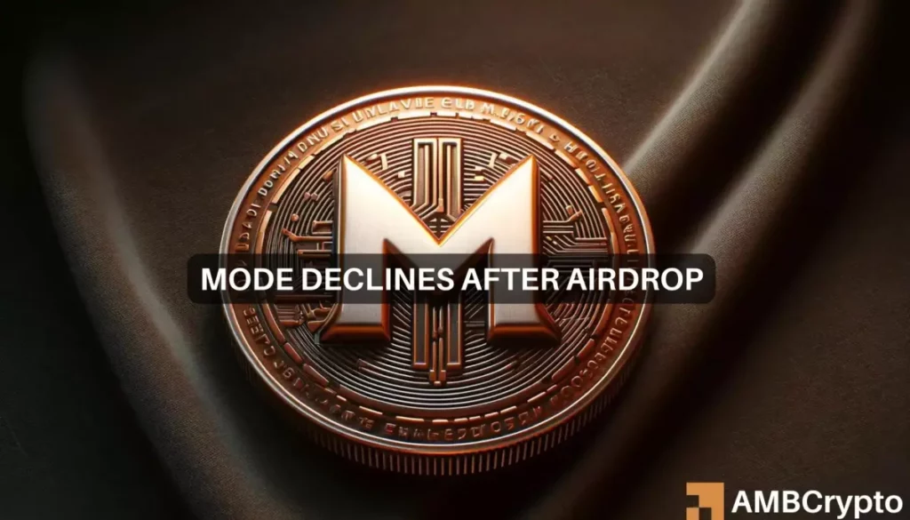 MODE crypto 550M token airdrop: Examining the effect on price, TVL