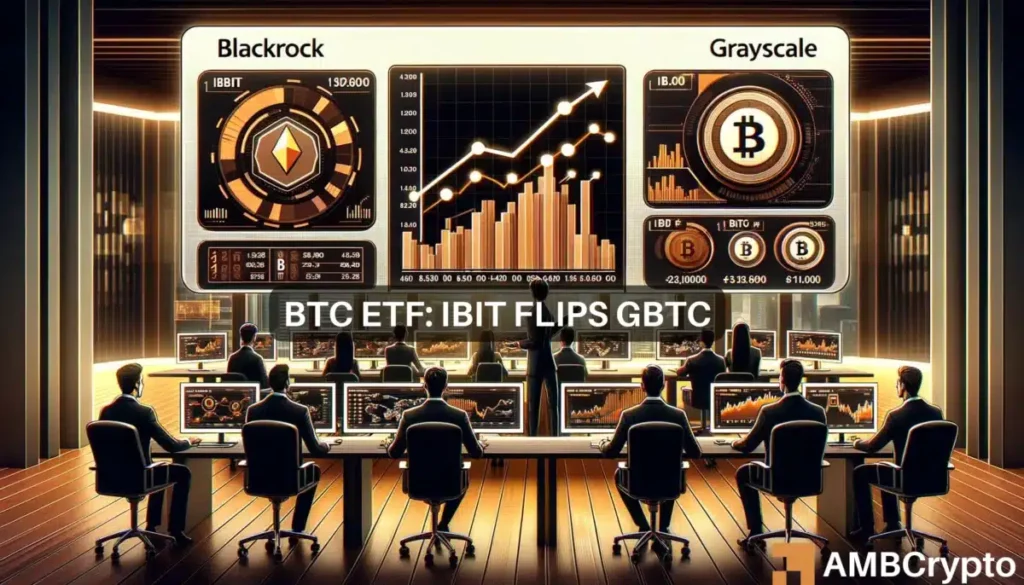 BlackRock Bitcoin ETF racing ahead? Flips GBTC with a B high!