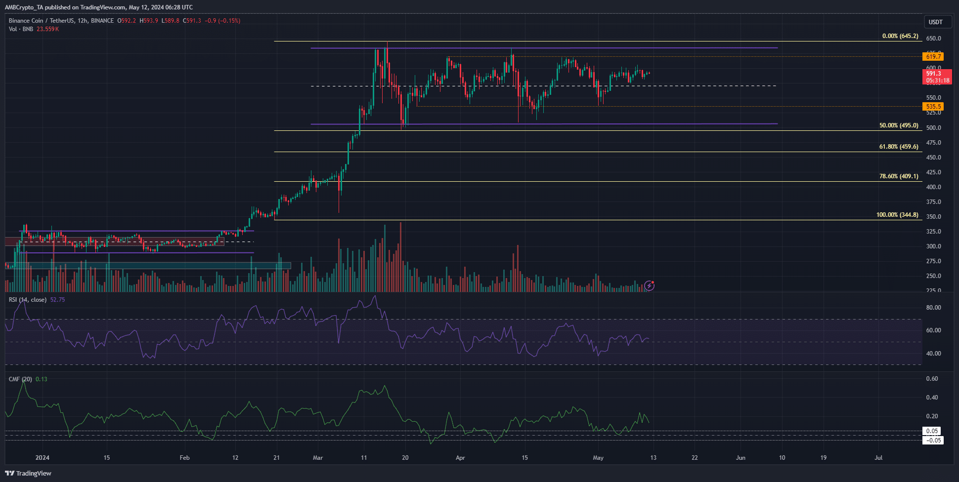 Binance Coin H12 TradingView