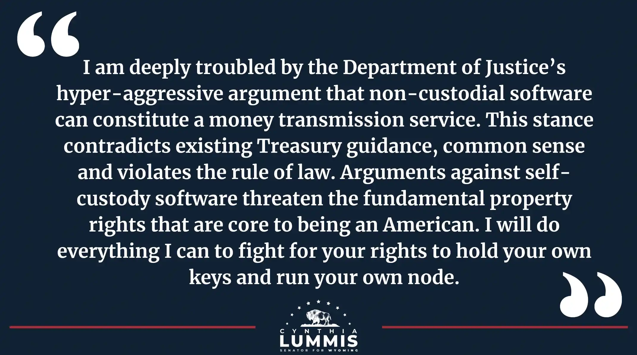 Senator Lummis on DoJ