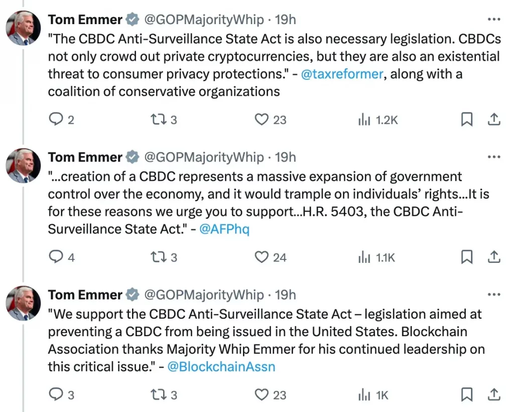 Tom Emmer's tweet