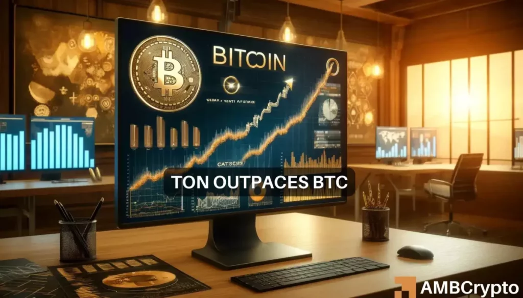 Toncoin beats Bitcoin with stunning 160% gain, but there’s a catch