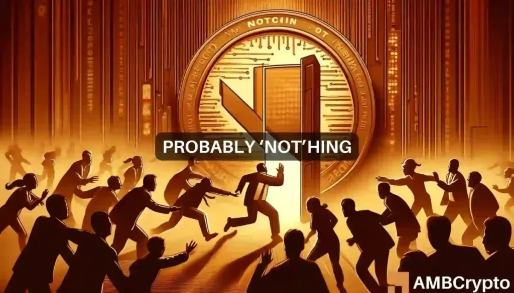 Notcoin rises 45%, enters top 100: Can it break alt=