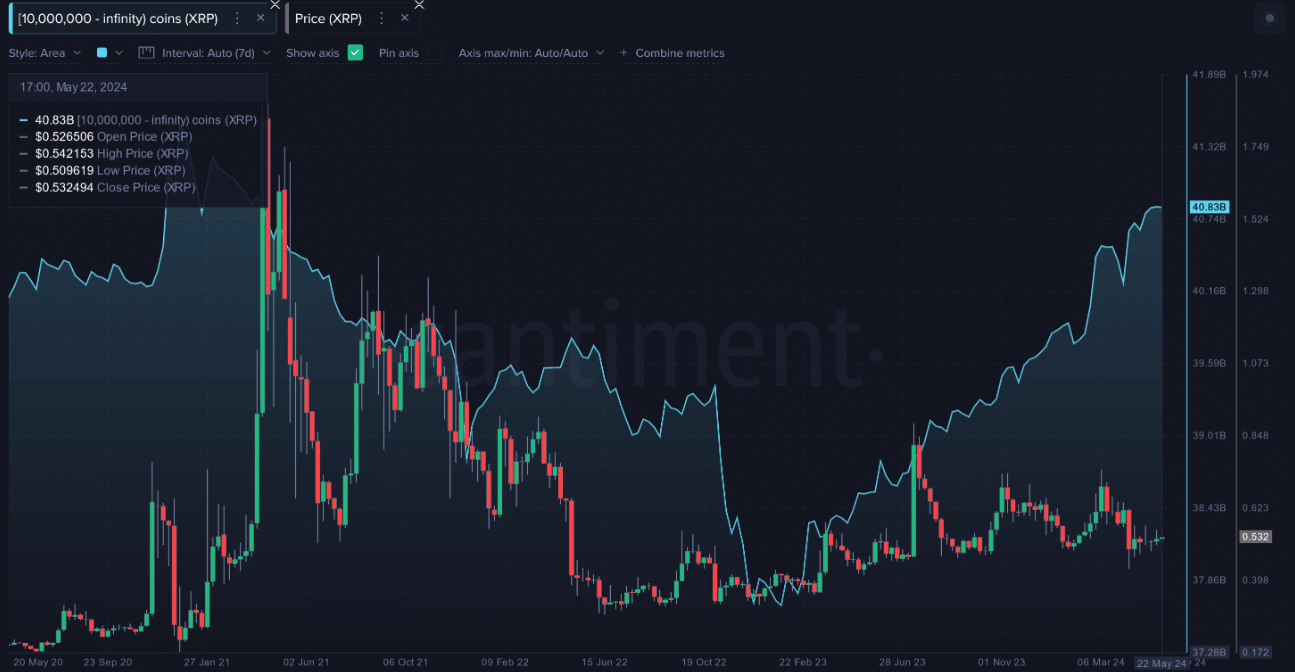 XRP whale accumulation and price