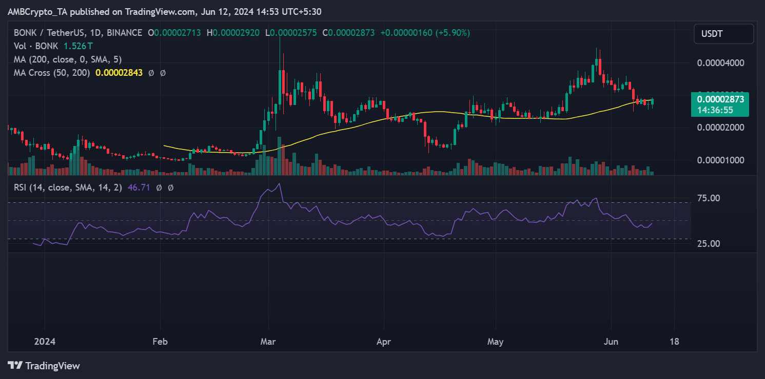 Bonk price trend