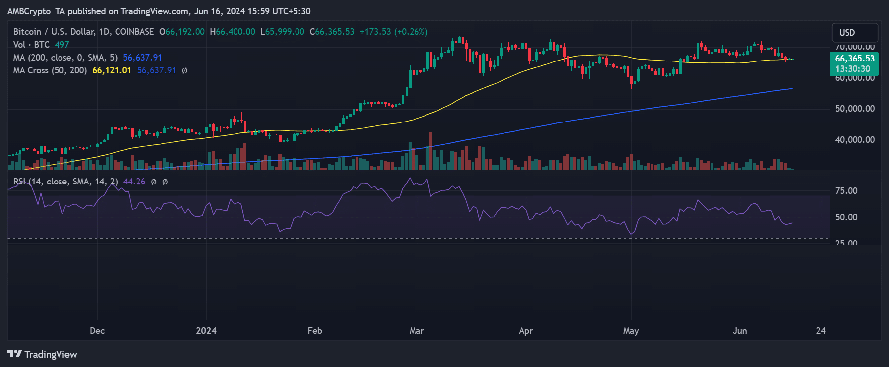 Bitcoin price trend