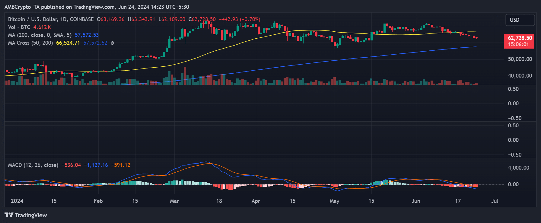 Bitcoin price trend