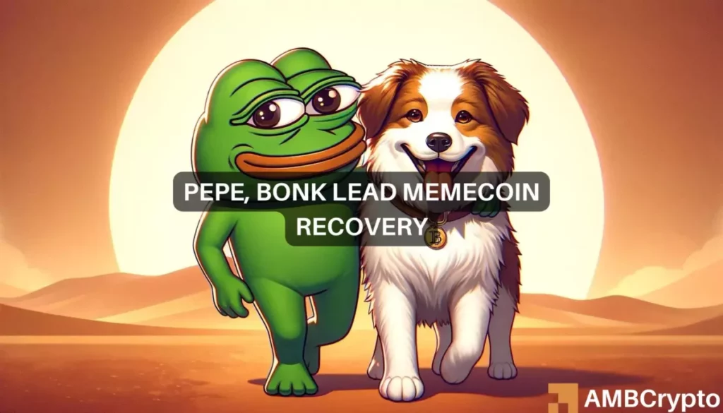 Pepe, Bonk lead memecoin recovery amidst broader market decline