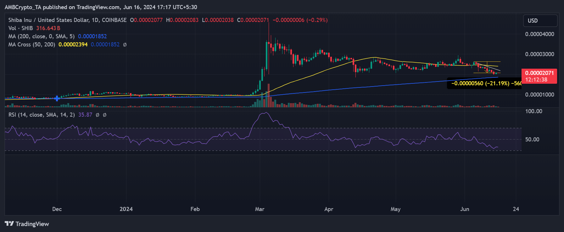 Shiba Inu price trend