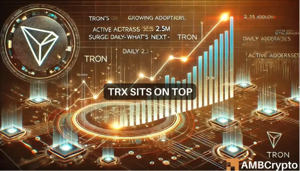 Tron’s daily active users hit 2.5M: Here’s what it means for TRX prices