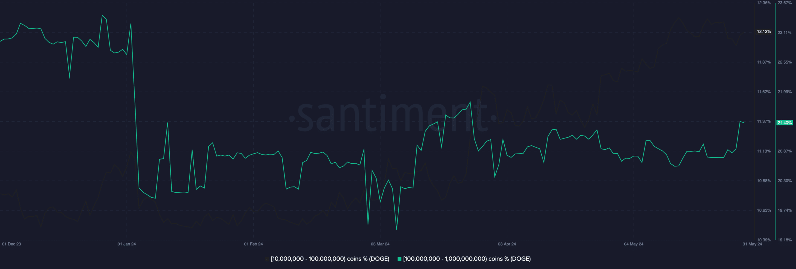 Dogecoin whales accumulate coins worth over $100 million