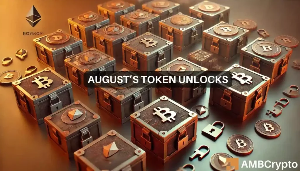 All about August’s token unlock: XRP, AVAX lead over B event