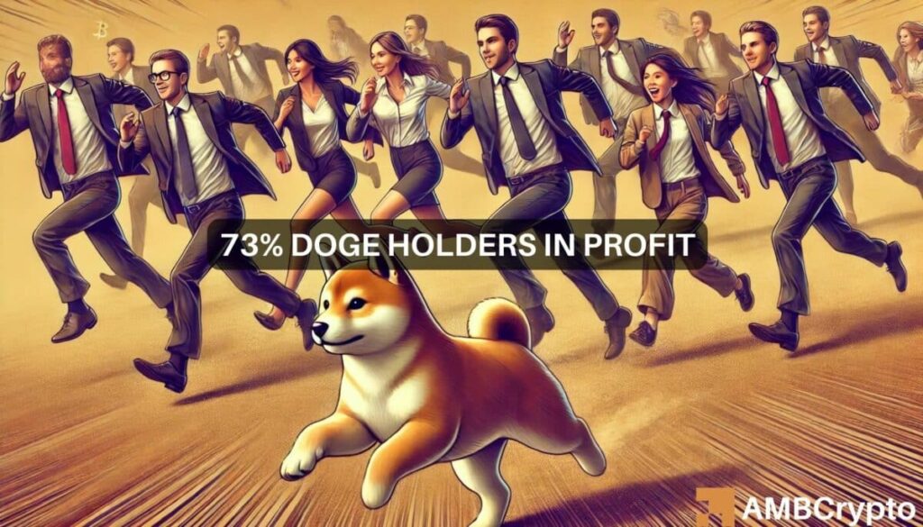 Dogecoin: 73% of holders in profit, but market indicators predict…