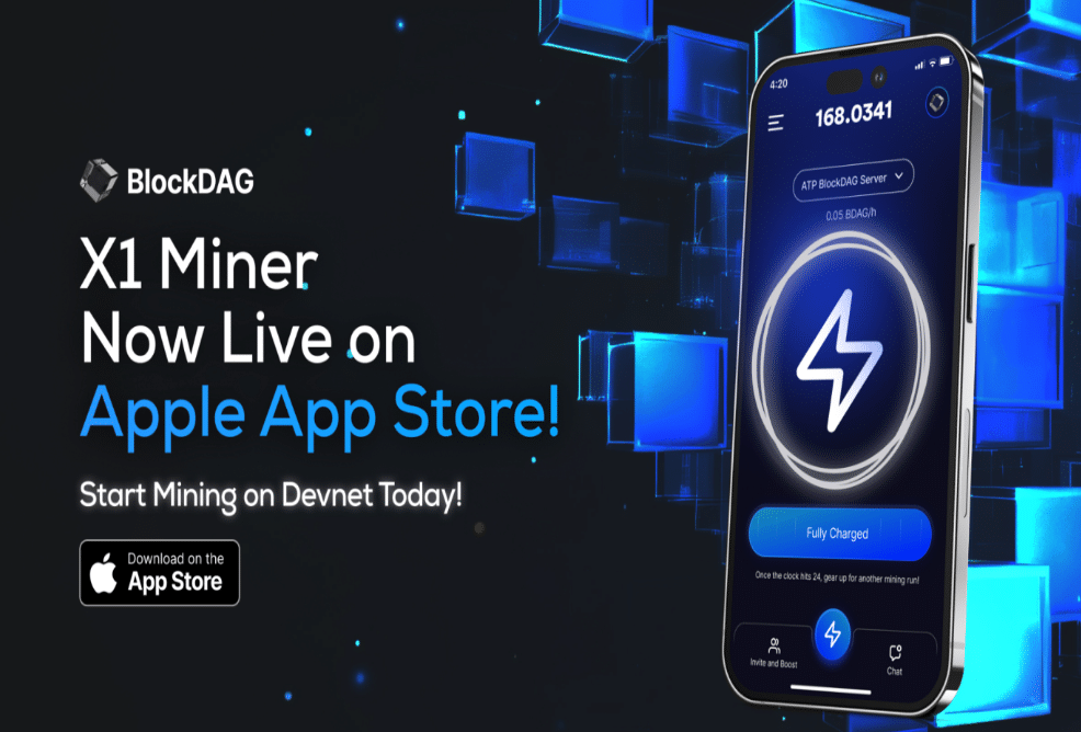 BlockDAG’s X1 Miner app hits Apple Store & sees 1400% presale growth