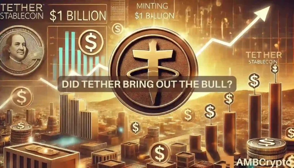 Tether mints  billion USDT: Is this a bull signal?