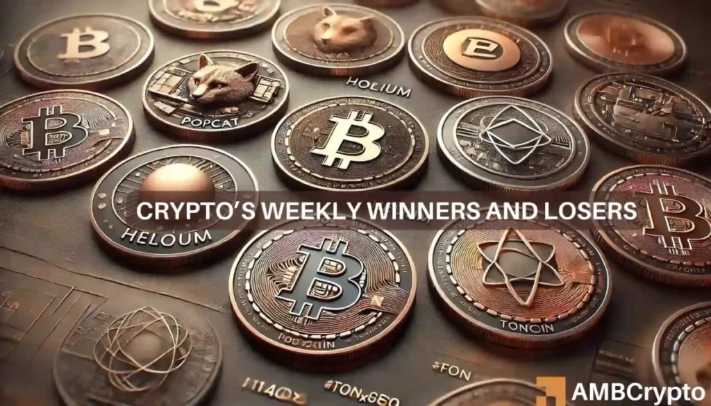 Crypto market’s weekly winners and losers – POPCAT, FET, HNT, and TON