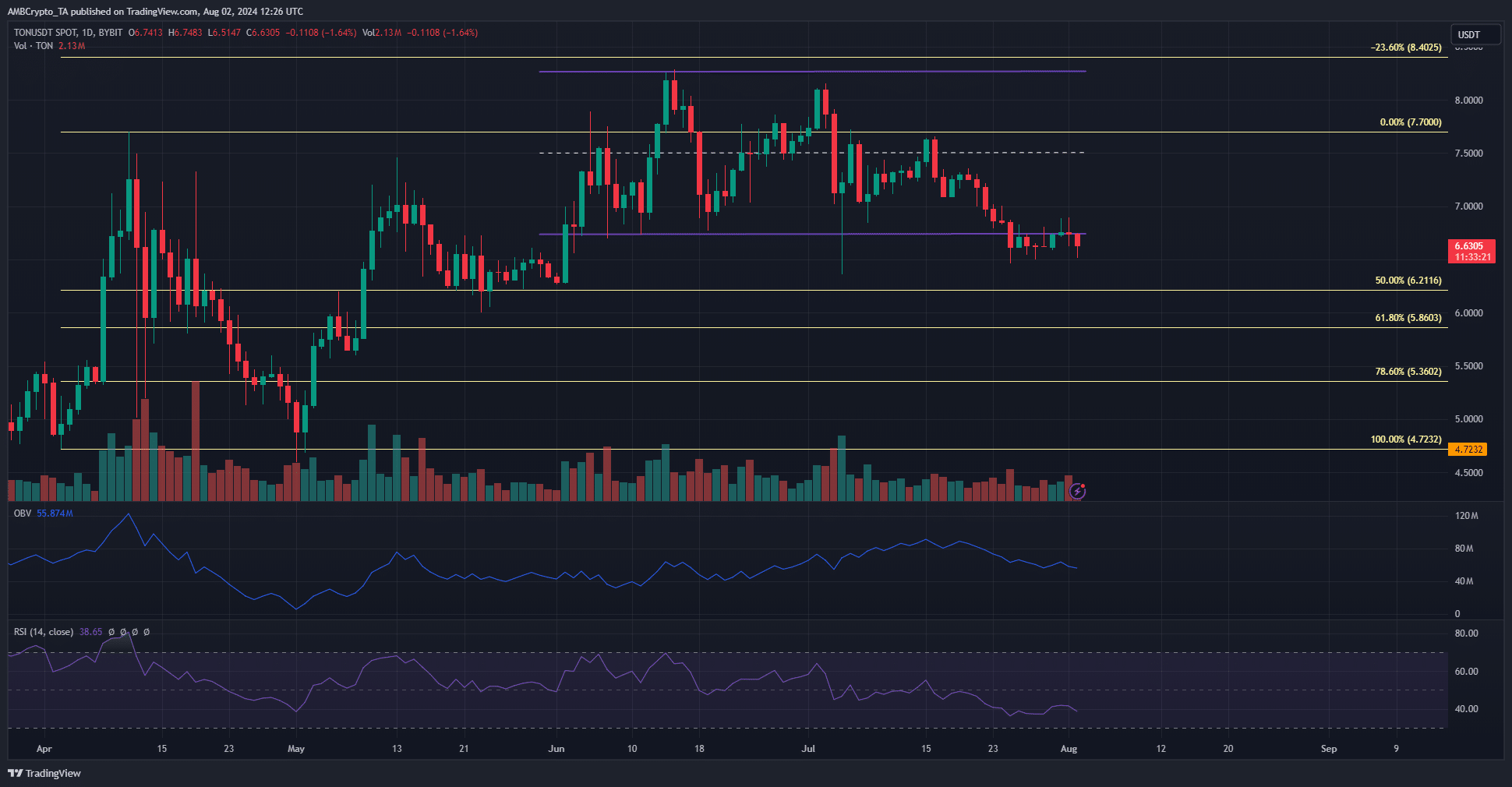 Toncoin 1-day Chart