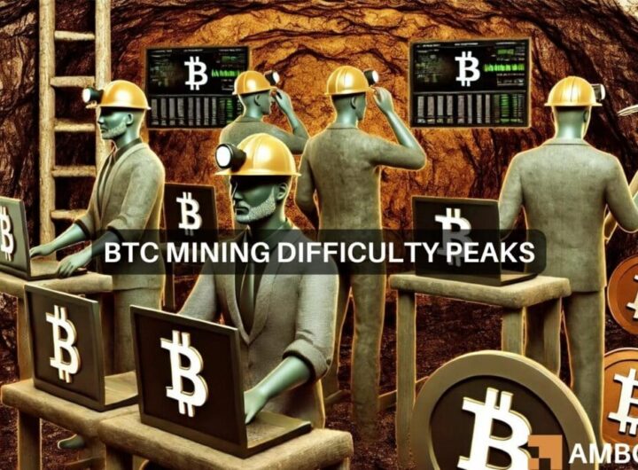 Bitcoin mining difficulty hits record high: How will it impact BTC?