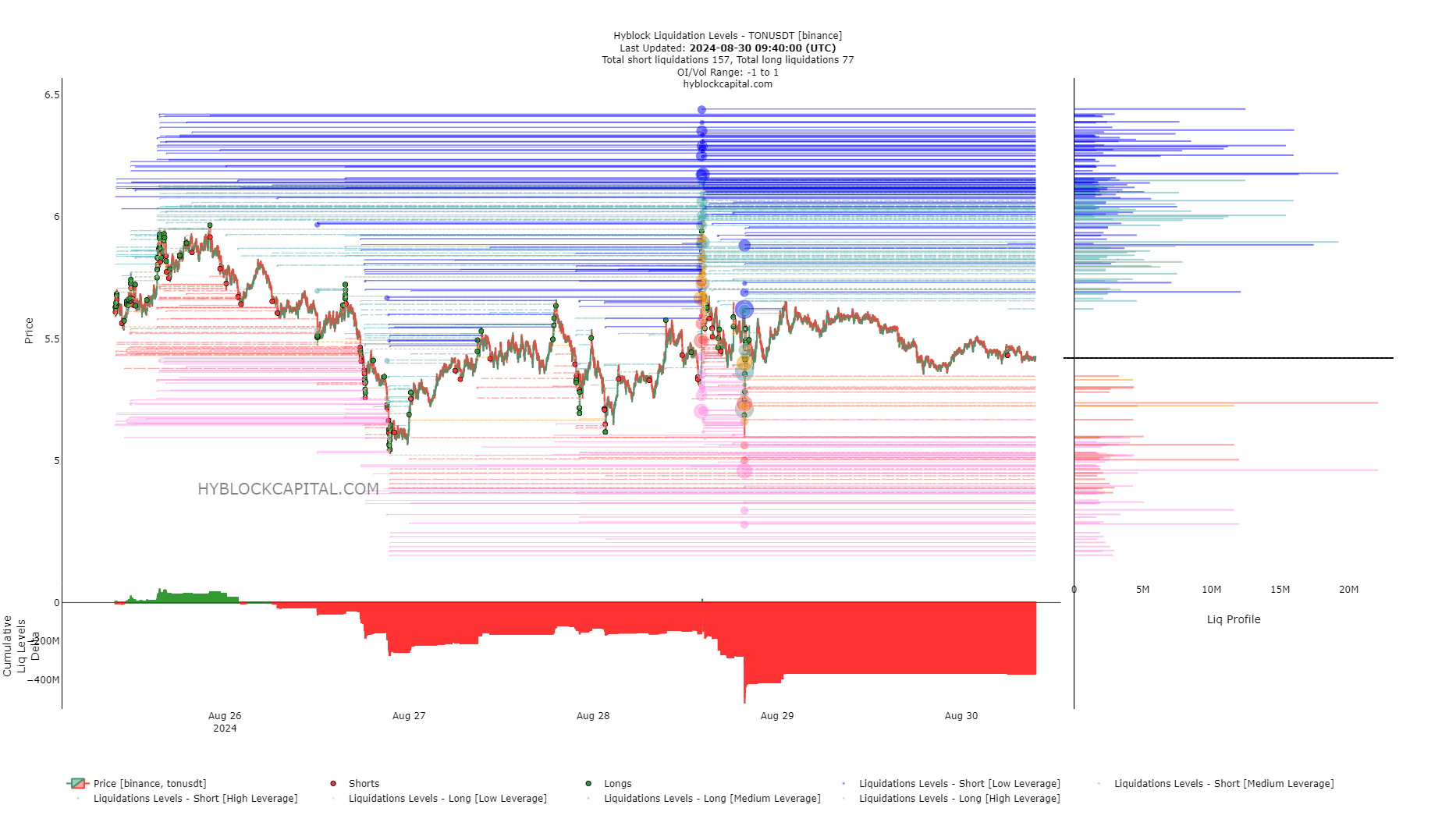 Toncoin Liquidation Levels