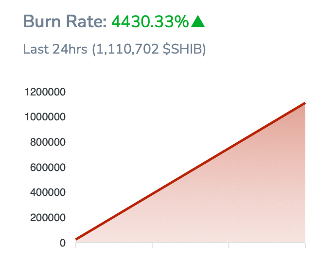 SHIB's burn rate increased