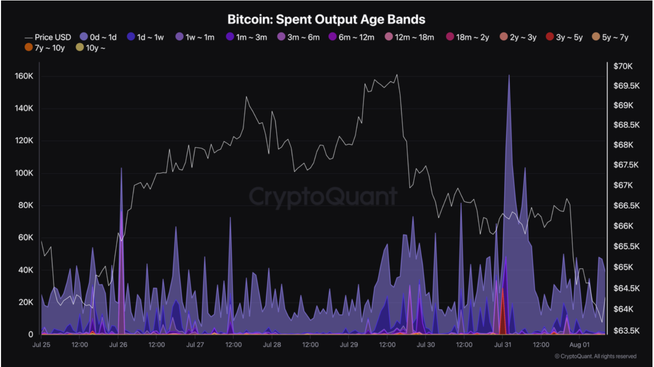 Bitcoin spent output age band | Source: CryptoQuant