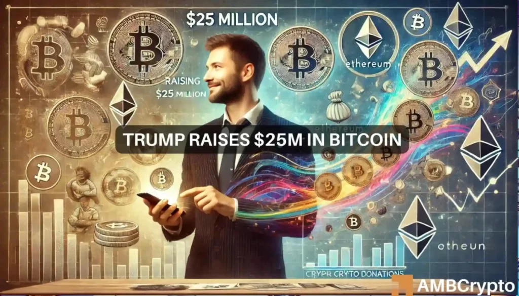 Trump campaign launches BTC sneakers, hits M crypto donations