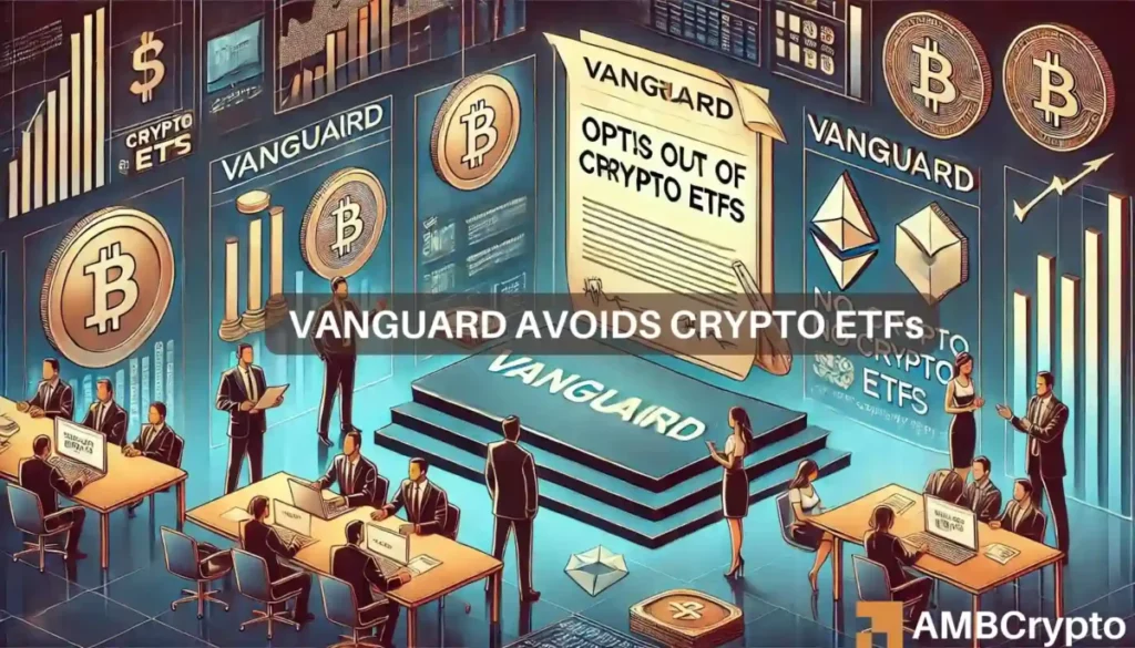 As Vanguard opts out of crypto ETFs, outflows persist