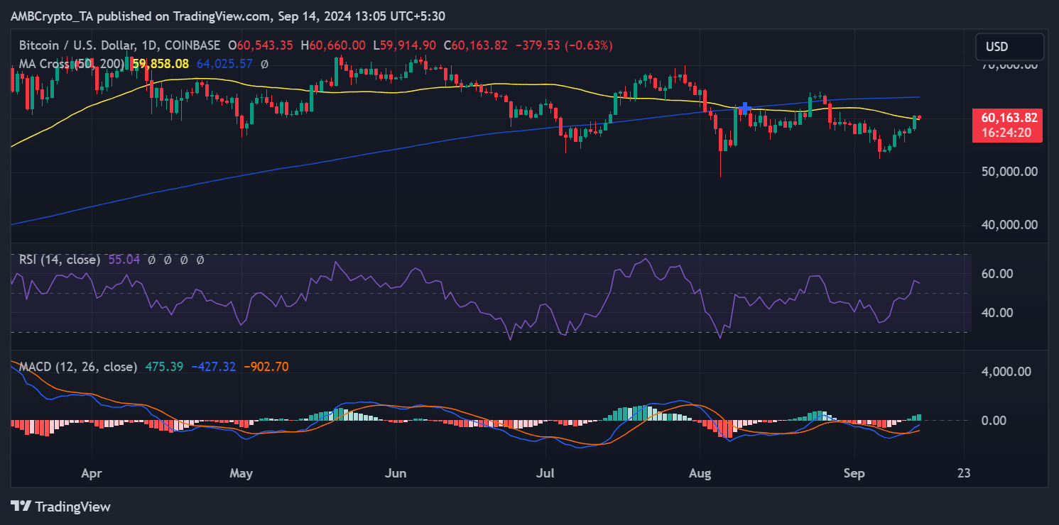 Bitcoin price trend