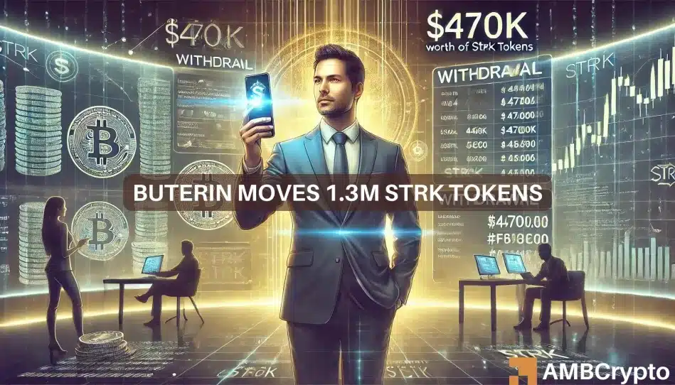 Vitalik Buterin moves nearly 1.3 mln STRK: Altcoin reacts