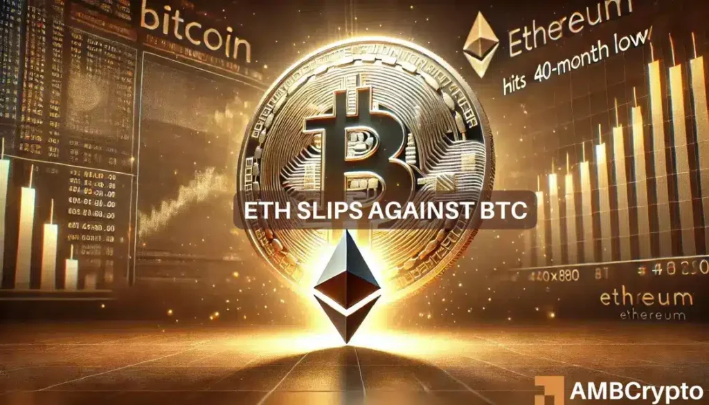 Ethereum hits 40-month low against BTC – What next for ETH?