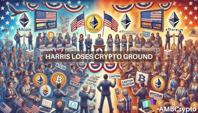 Harris trails as Trump wins over crypto community –  What’s next?