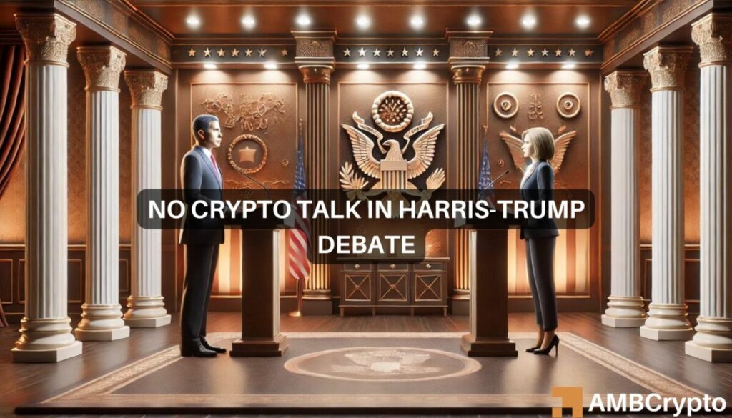 Harris-Trump debate ignores crypto, triggers market unrest