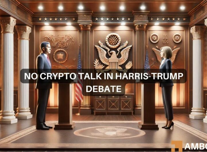 Harris-Trump debate ignores crypto, triggers market unrest