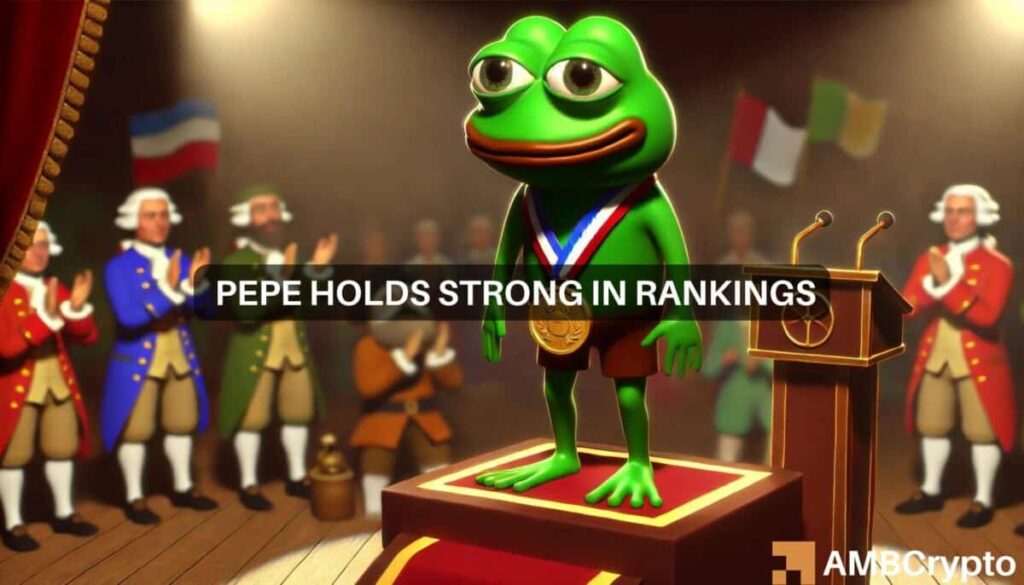 PEPE climbs to top 10 in this ranking: Here’s what it means for prices