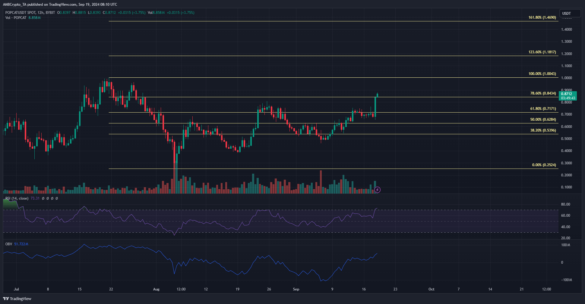 Popcat 12-hour Chart