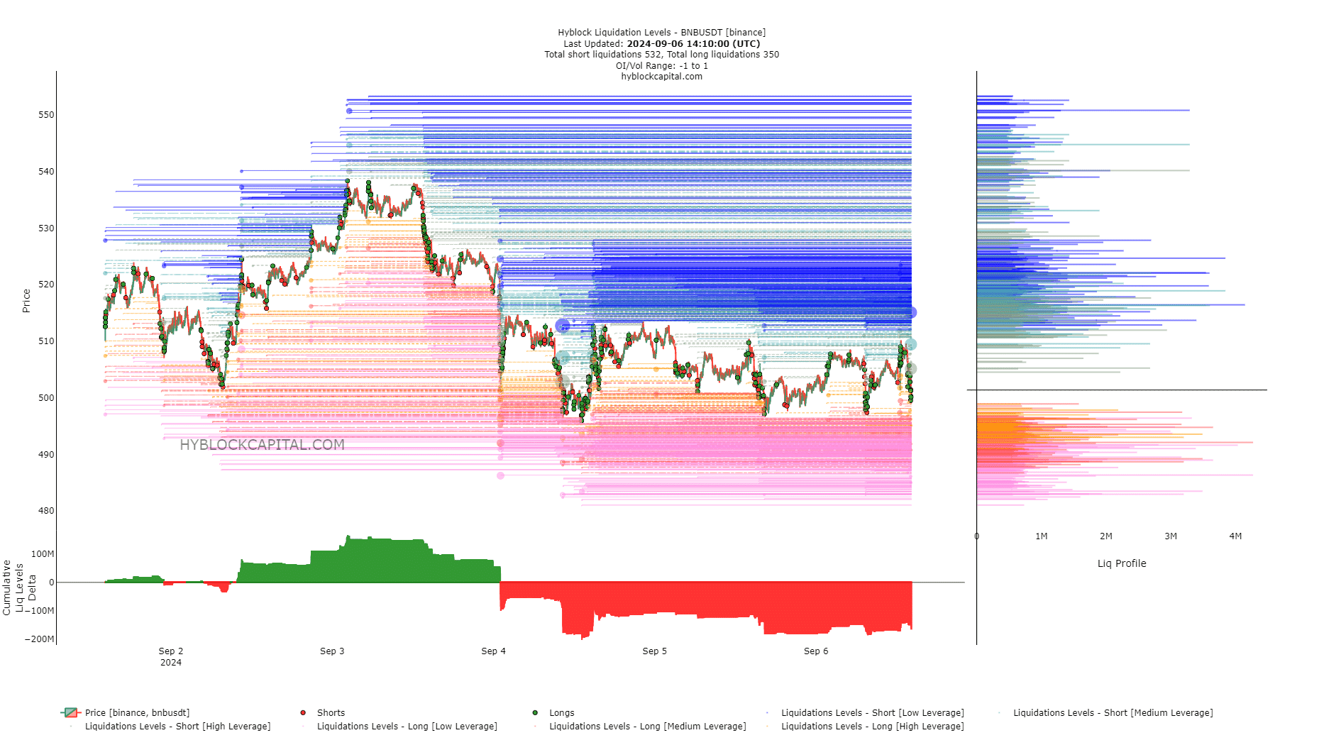 BNB Liquidation Levels