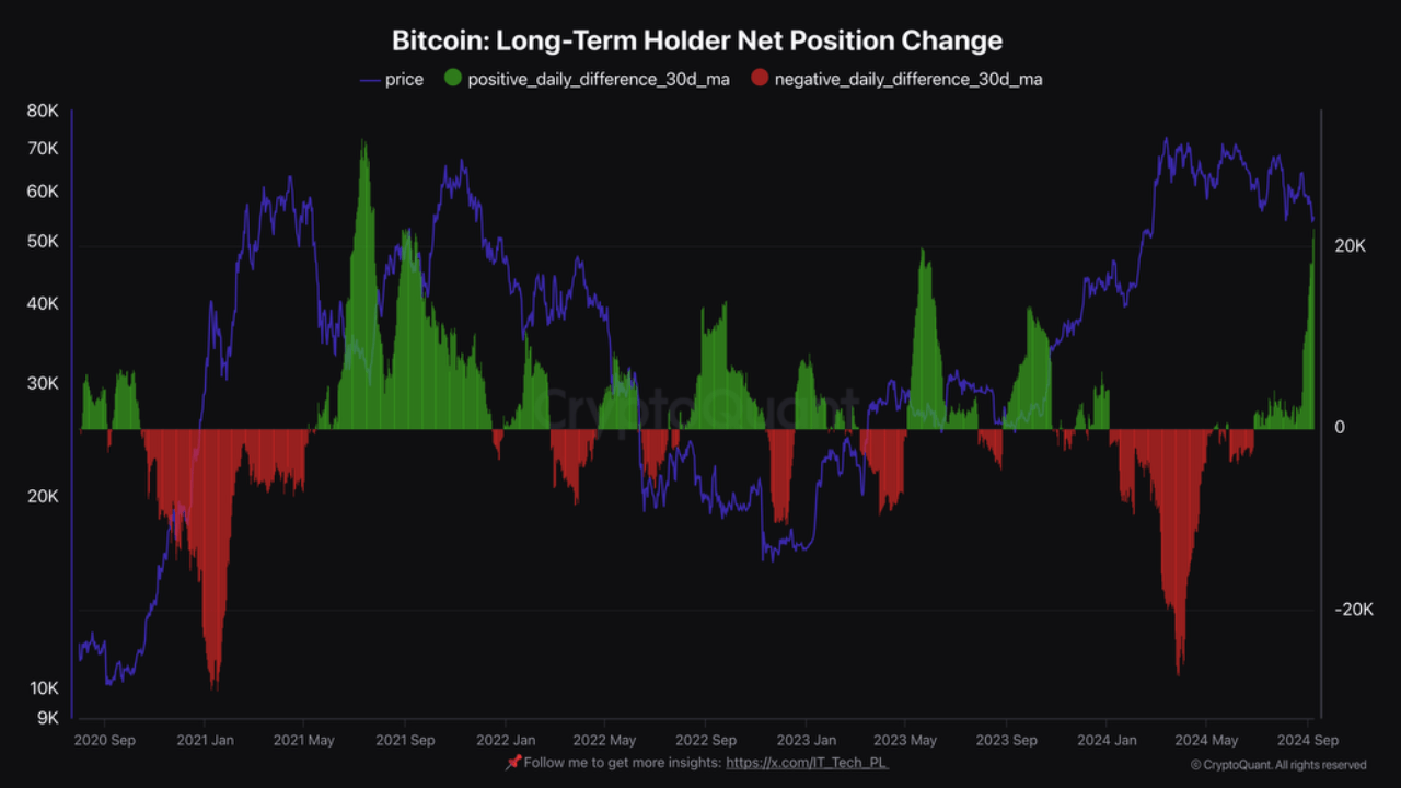 Bitcoin long-term holder metric.