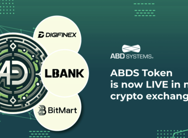 ABDS Token Now Live for Trading on 3 Major Crypto Exchanges