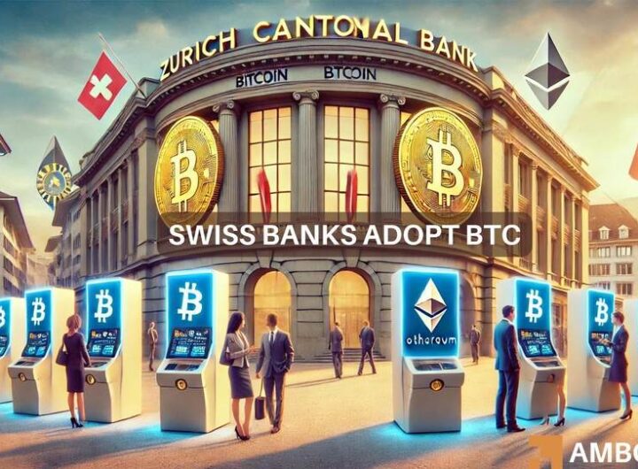 Switzerland’s Zurich Cantonal Bank unveils Ethereum, Bitcoin trading options