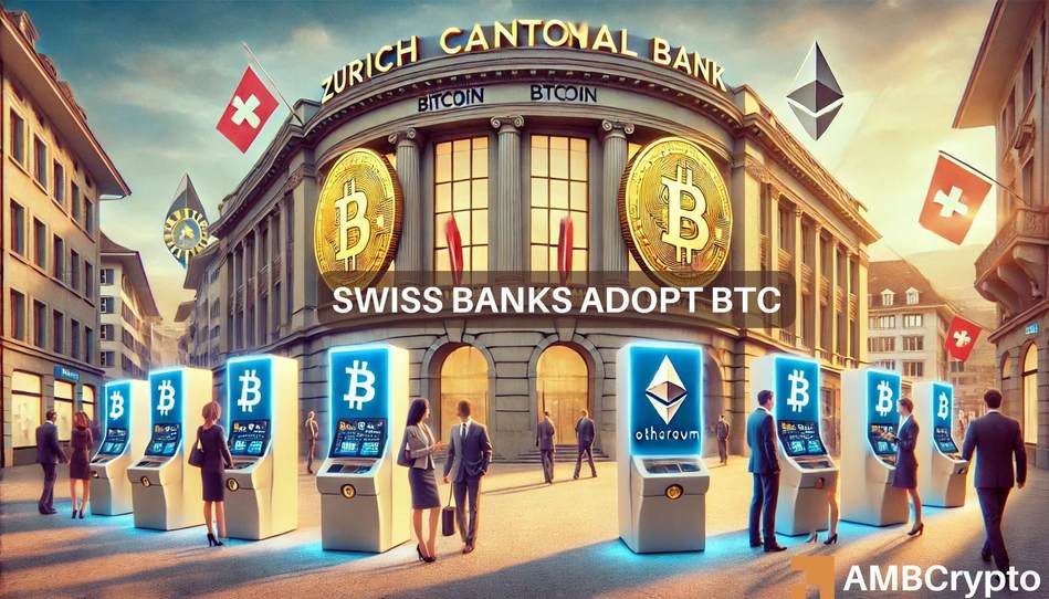 Switzerland’s Zurich Cantonal Bank unveils Ethereum, Bitcoin trading options