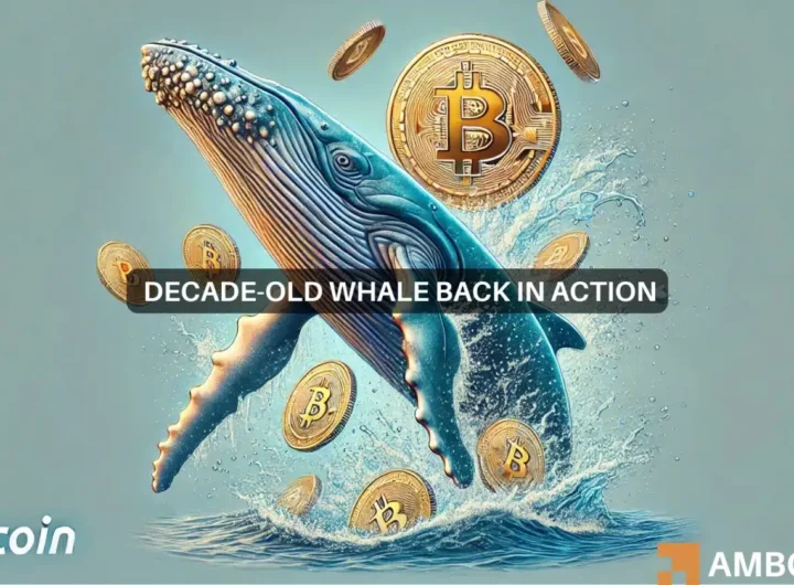 Bitcoin at risk of a dip? Decade-old whale reemerges as BTC hits K!