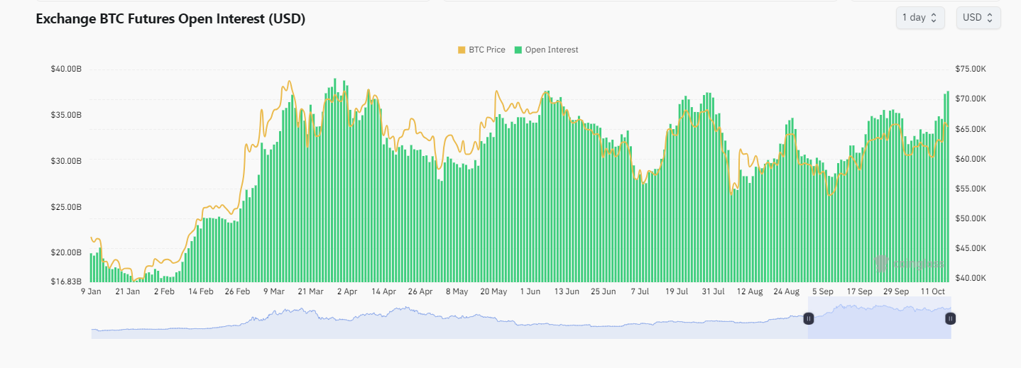 Bitcoin open interest | Source: Coinglass