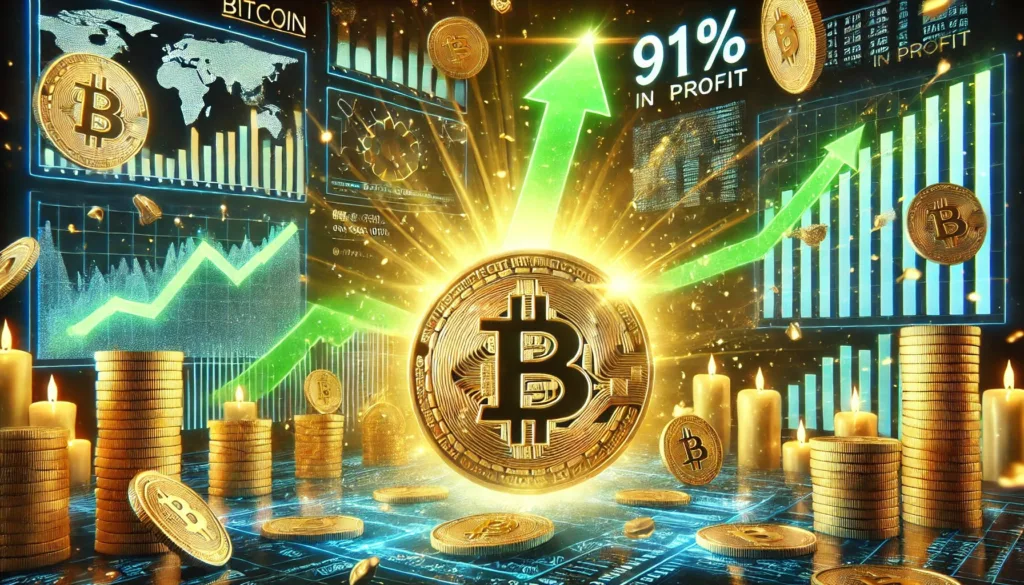 91% Of Bitcoin Holders In Profit After ,000 Rally, Data Shows