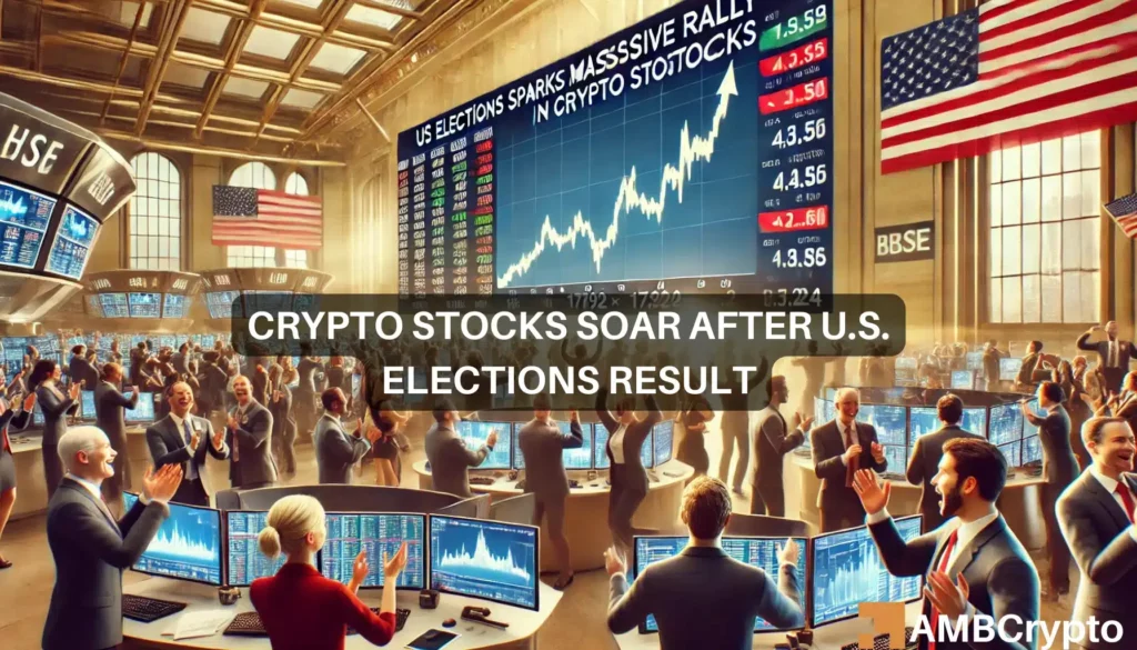 Crypto stocks and Bitcoin rally after Trump’s victory; Details here…